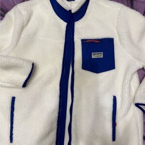 Polo by Ralph Lauren White and Blue Fleece Jacket